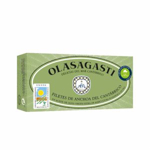 Anchoas a filetes en aceite de oliva BIO lata 48g Olasagasti
