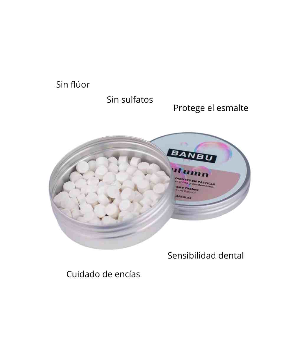 Dentrífico natural en pastilla sabor canela Autumn 120 unid BANBU - Imagen 2