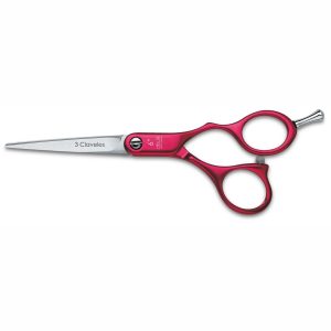 Tijeras de peluquería de corte de 6″ de color rojo – 3 Claveles DurAluminium 12694