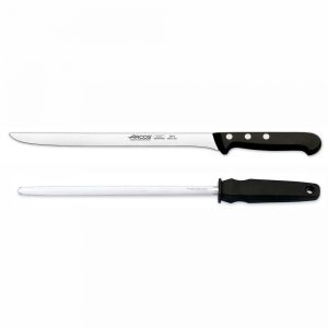 Set de cuchillo jamonero de 24 cm y chaira – Arcos 285500