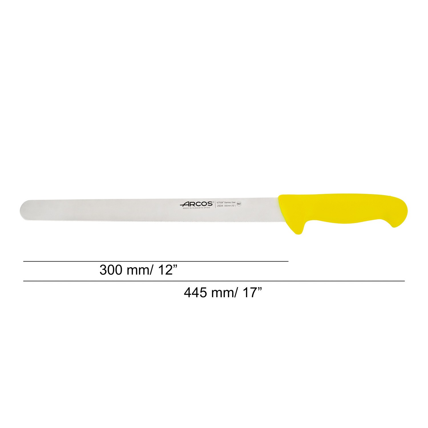 Cuchillo para fiambre flexible de 30 cm mango ergonómico Arcos 2934
