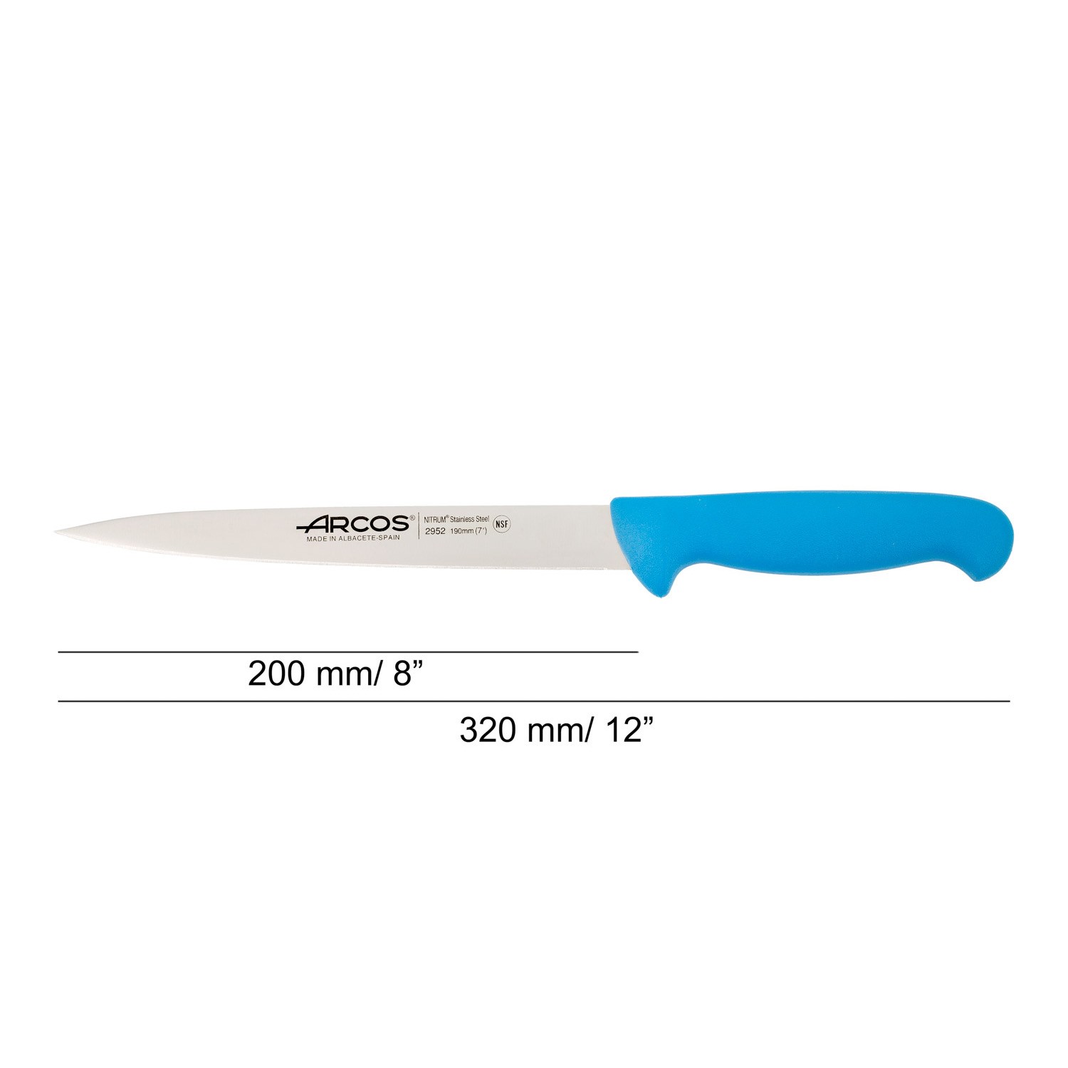 Cuchillo fileteador semiflexible de 19 cm mango ergonómico Arcos 2952