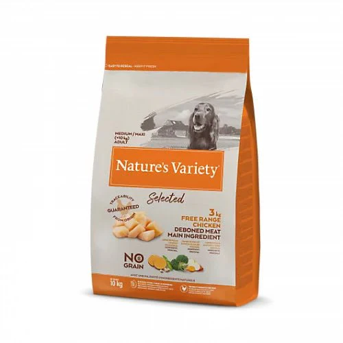 Nature's Variety Dog Ng Adult Med/Max Pollo Comida Seca 10kg - Imagen 3