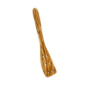 Espátula perforada de madera serie Olivo Line de Metaltex