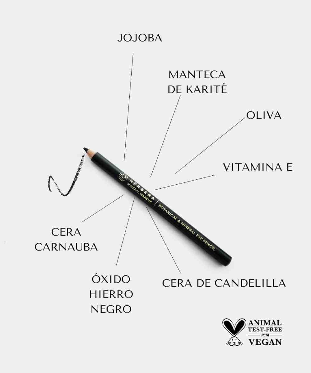 Lápiz de Ojos Negro Botanical &Mineral Eyer Pencil Herbera
