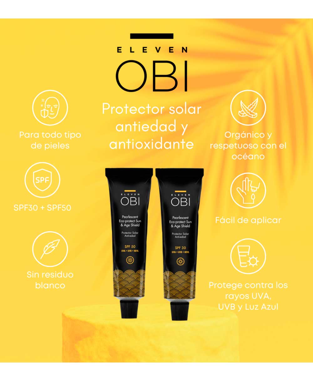 Crema c/ Protección Solar Facial 30 SPF ECO 60 ml Eleven Obi