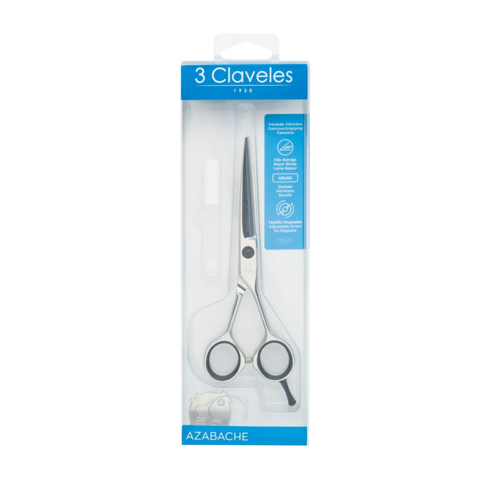 Tijeras de peluquería corte de 7,5″ – 3 Claveles Azabache 12809 - Imagen 2
